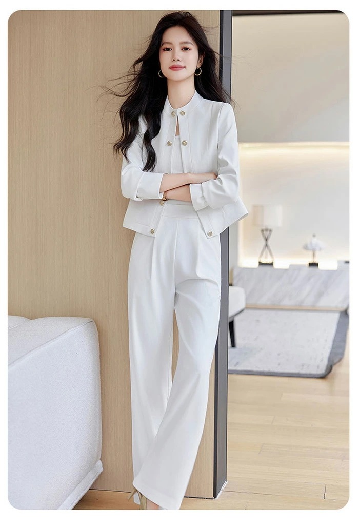 スーツパンツスーツオフィス 通勤 卒園式 フォーマル セット 入学式 ビジネス 入園式 セレモニースーツ ワイドパンツ 卒業式 ママ 上下 ロングパンツ パンツスーツ ノーカラー ジャケット スーツ