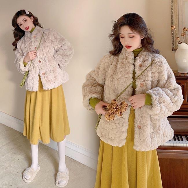 フリースジャケット レディース ジャケット モコモコ 厚手 ふんわり 冬ジャケット アウター フリース 暖かい 可愛い フリースコート ショート丈 プレゼント 8,164円