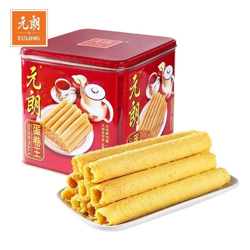 元朗卵巻王 908g 手作り卵巻クッキー ギフトボックス 広東省名物 4,628円