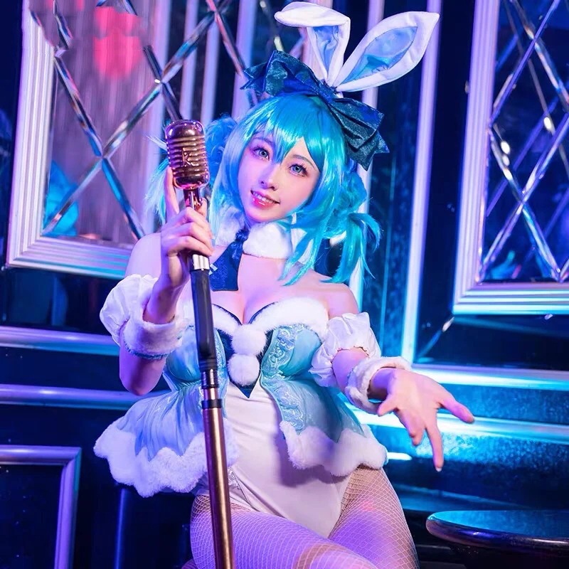 ボーカロイド 初音ミク White Bunny バニーガール コスプレ 衣装