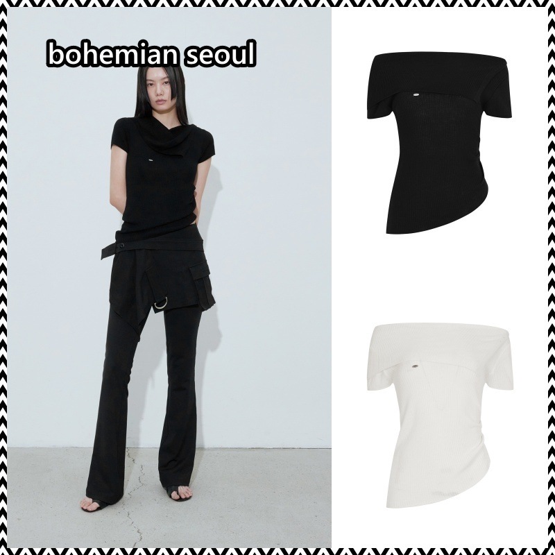 bohemian seoul OPEN COLLAR HALF SLEEVE KNIT 7,266円