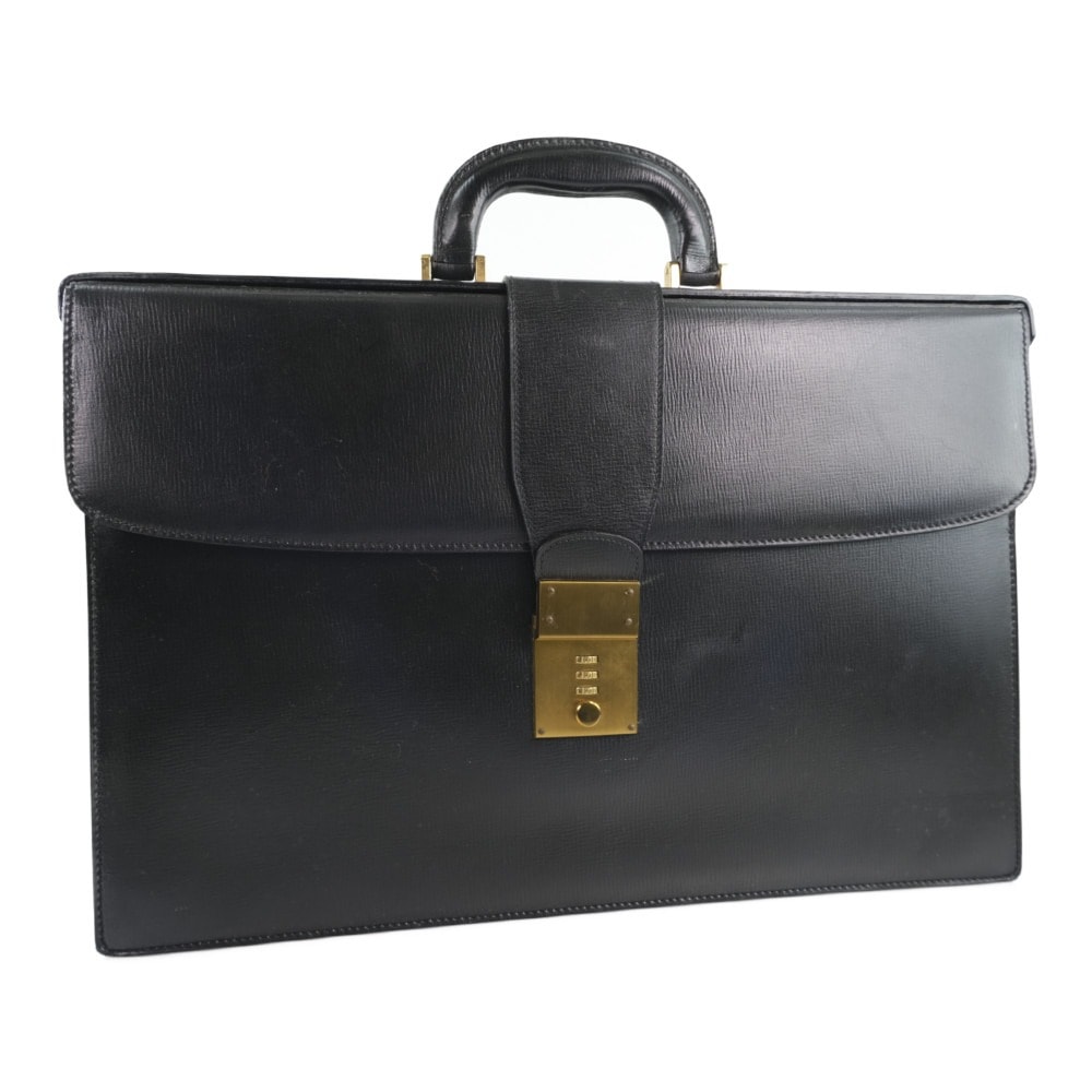 ビジネスバッグ カーフ 黒 メンズ 中古品