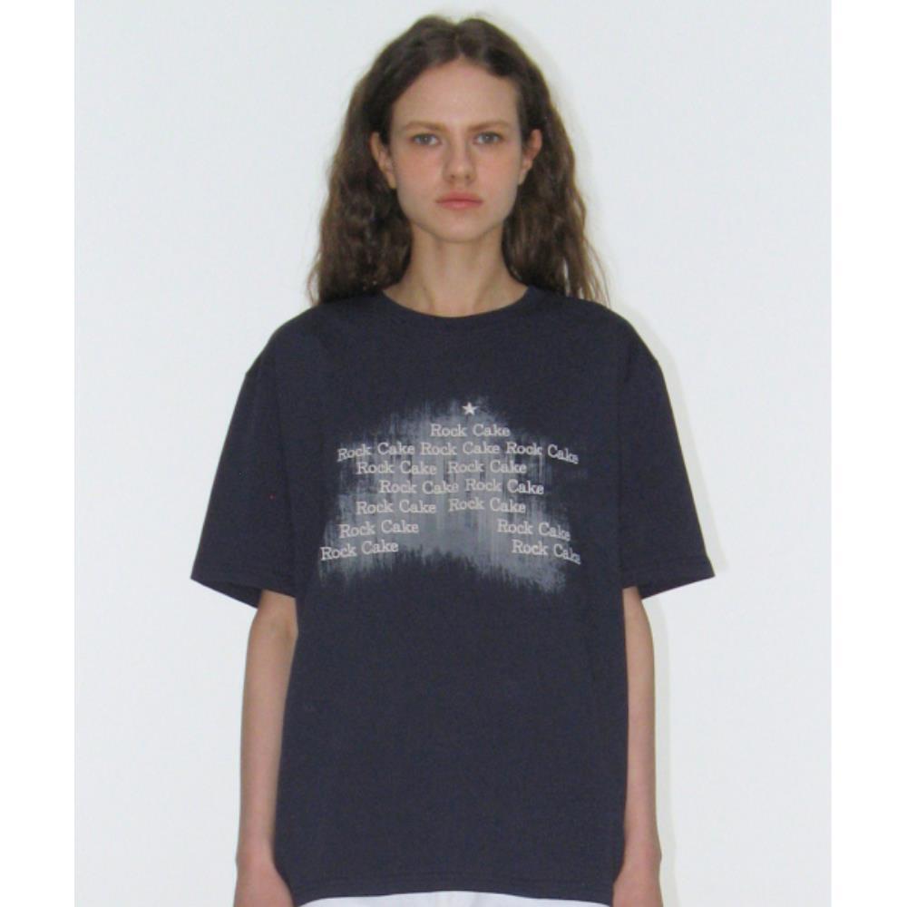 ROCKCAKE Star Brush Printing Top Navy RC25TP18300NA