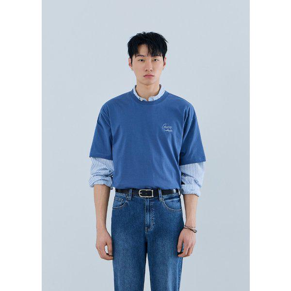 MQ2K7438 男性ヤシの木半袖Tシャツ