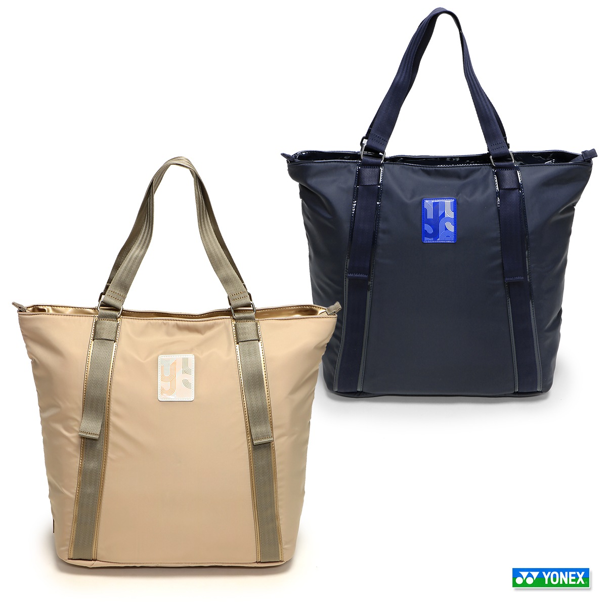 トートバッグ メンズ/レディース/中学生/高校生/大学生 ラケットバッグ ネイビー/ベージュ BAG2451