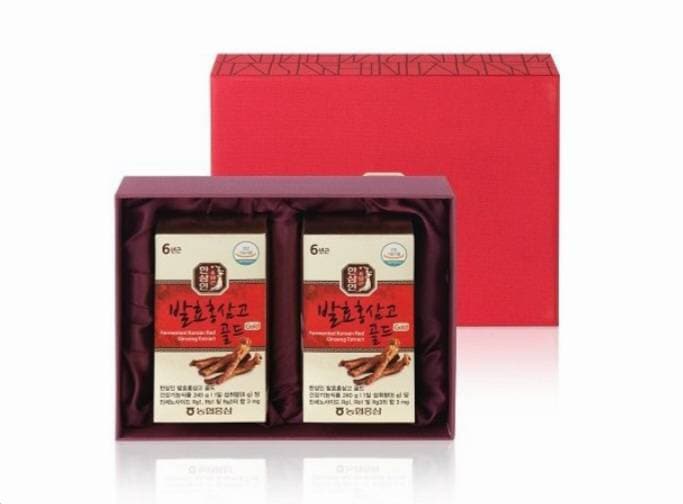 韓国農協韓参印 (ハンサムイン)*発酵高麗紅参ゴールド(濃縮紅参エキス)1BOX 240g 2瓶