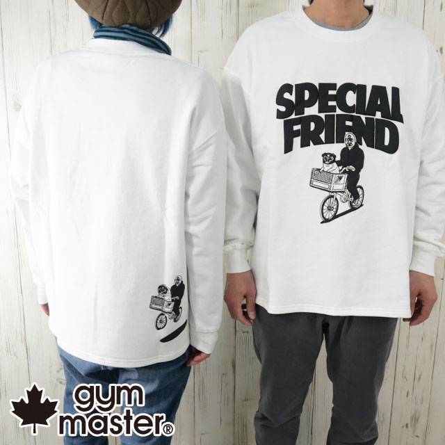 ジムマスター トレーナー メンズ G221759 10.3oｚSPECIALFRIENDｽｳｪｯﾄﾋﾞｯｸﾞTee トップス アウトドア 長袖 レディース 自転車 覆面レスラー パグ 覆面犬 お散歩