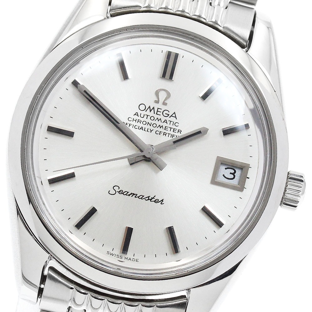 オメガ OMEGA 168.0061/166.0172 シーマスター デイト Cal.1011 ライスブレスレット 自動巻き メンズ _961511【中古】