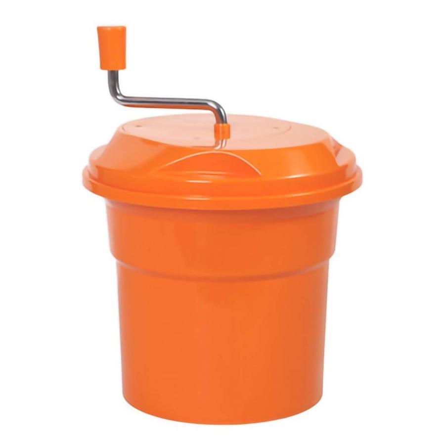 サラダスピナー レストラン型商業野菜フルーツサラダスピナージャンボ手動レタスドライヤー12L 25L（緑オレンジ） (Size : Large orange)