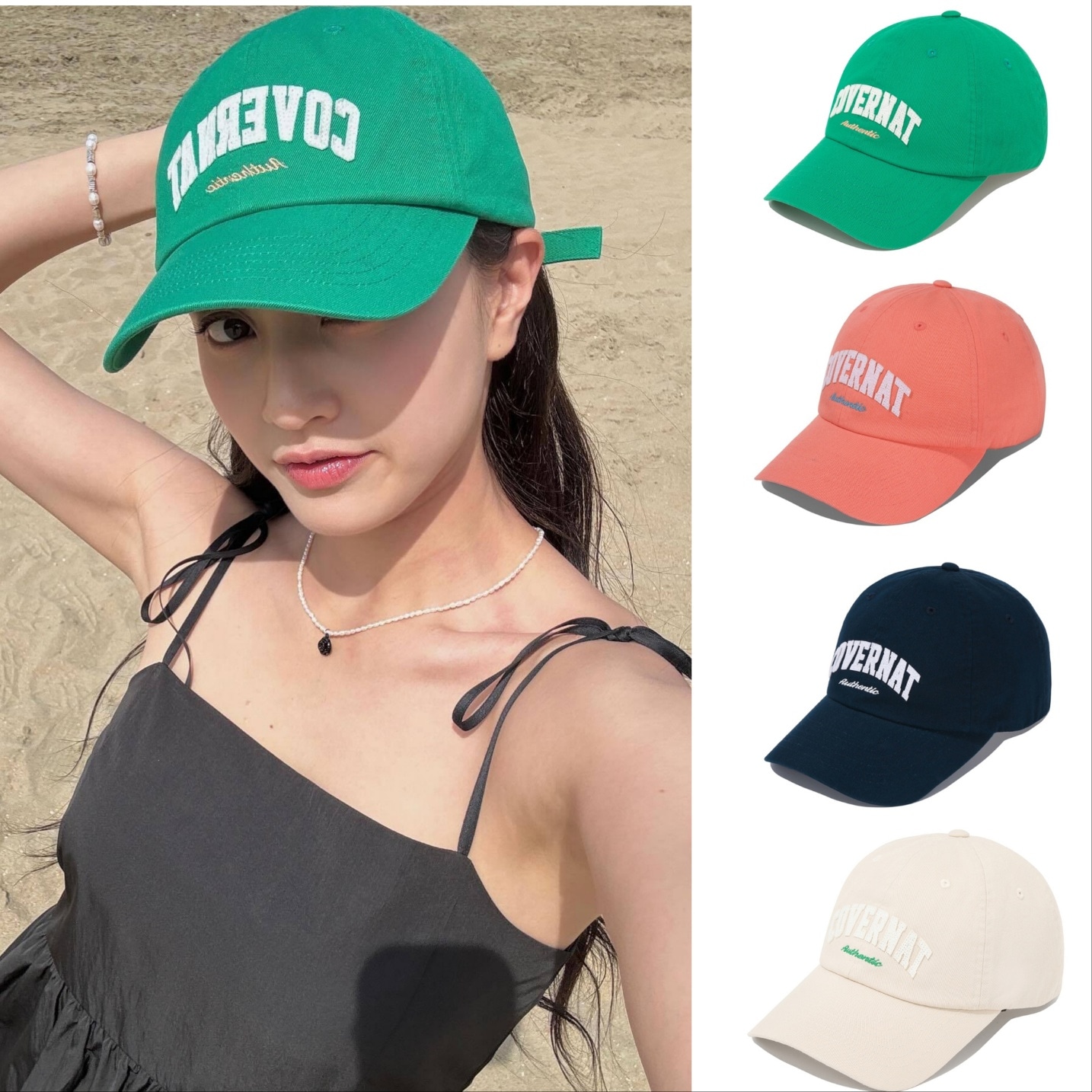 TWICE ジヒョ 着用 FELT APPLIQUE BALL CAP 4色