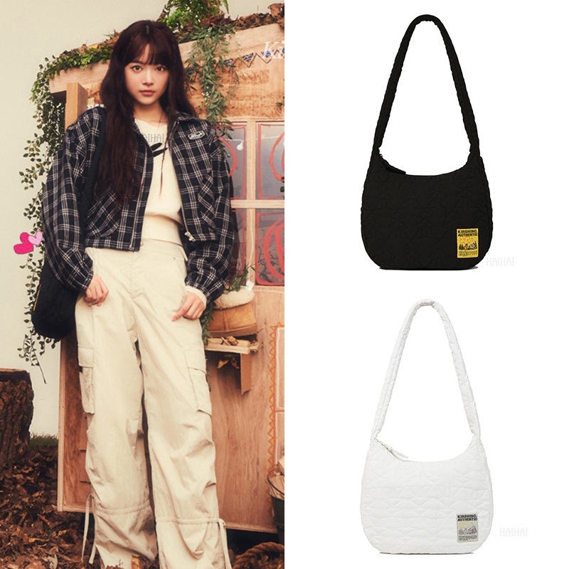 [ルセラフィム ホンウンチェ 着用]CHERRY NOMAD QUILTING BAG [IVORY]