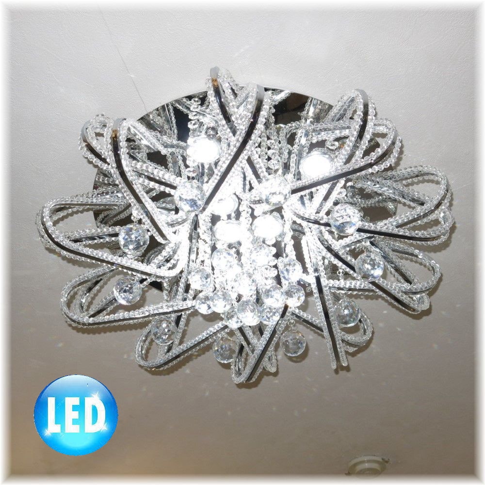 【LED付き！】新品 超豪華！ リモコン付き LED スワロフスキー風 大型 クリスタル シャンデリ