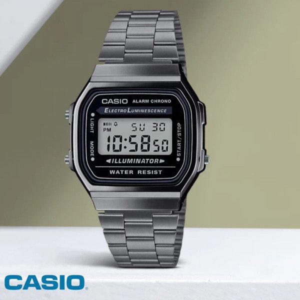 国内当日発送正規品時計 A168WGG-1A デジタルスクエア ビンテージ レトロ 共用メタル時計