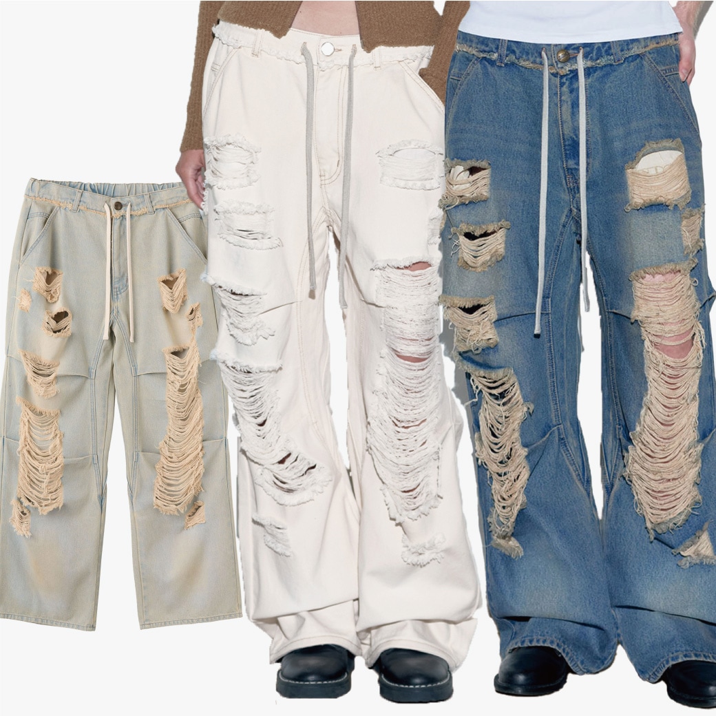 Destroyed Denim Pants