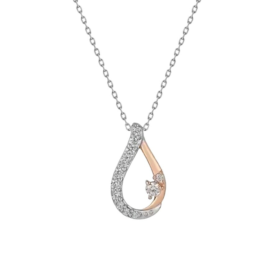 リボン済＆紙袋 ネックレス 正規品 レディース シルバー しずくモチーフ