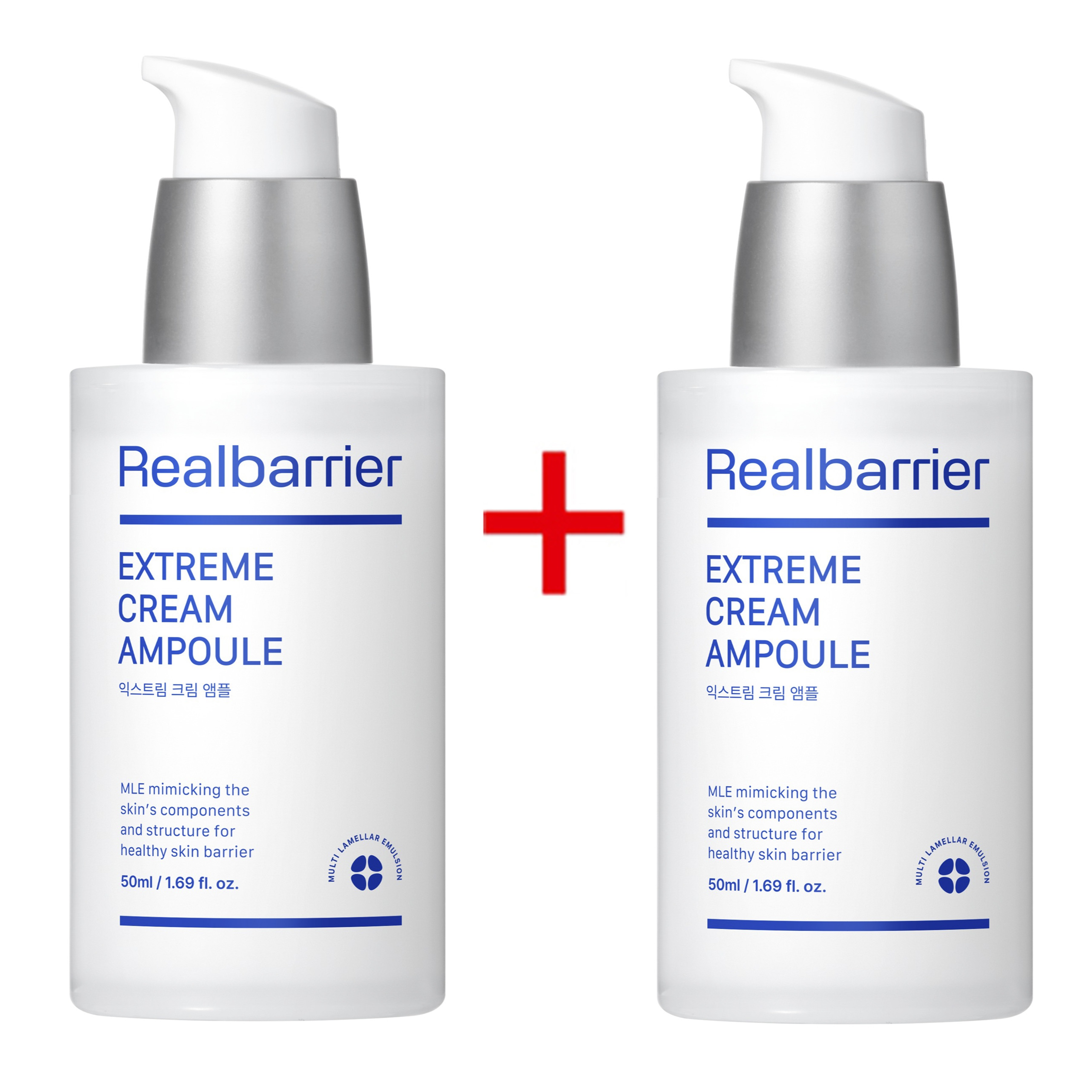 [1+1]エクストリームクリーム アンプル 50ml+50ml パンテノール10,000ppm/ 高濃度/肌のバリア改善