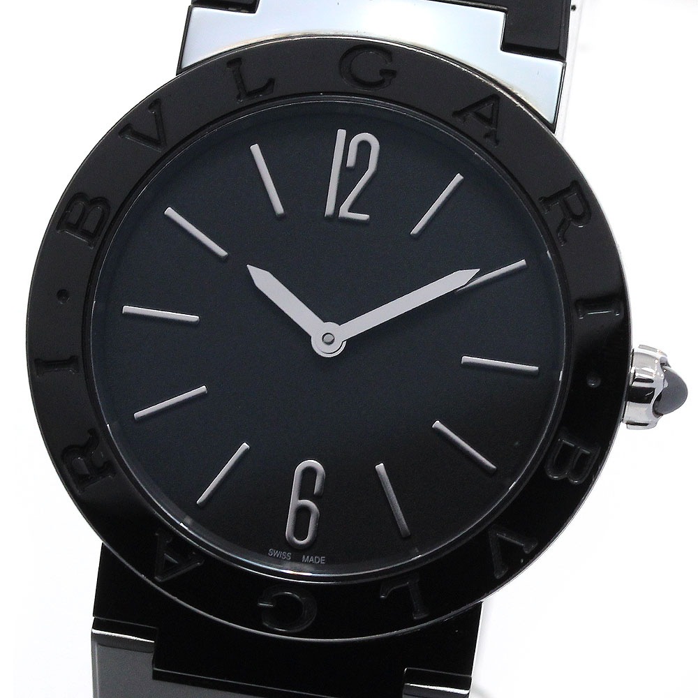 ブルガリ BVLGARI BB33S/103557 ブルガリブルガリ DLC加工 クォーツ メンズ 保証書付き_848907【ev20】【中古】