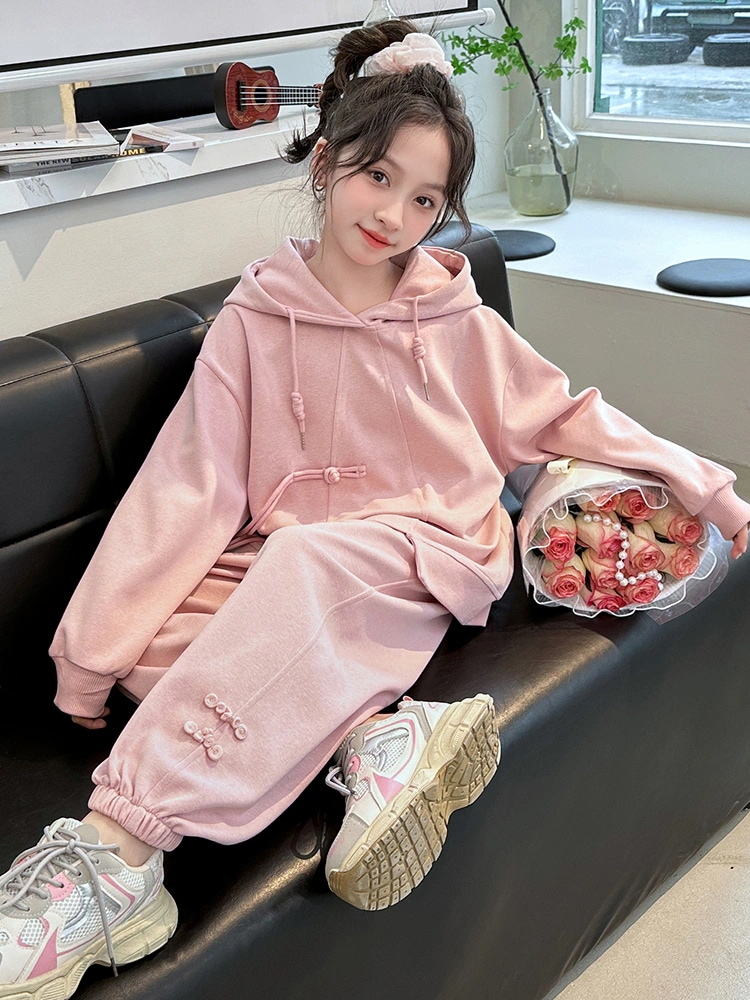 女童秋装2024新款套装儿童洋气时髦国风休闲春秋季女孩网红运动装