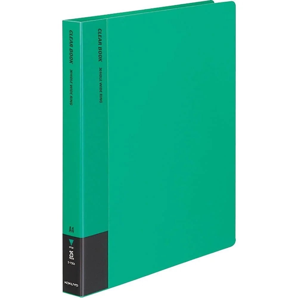 （まとめ買い）クリヤーブック 替紙式 A4縦 30穴 20枚ポケット 緑 ラ-730G [x3] 7,639円