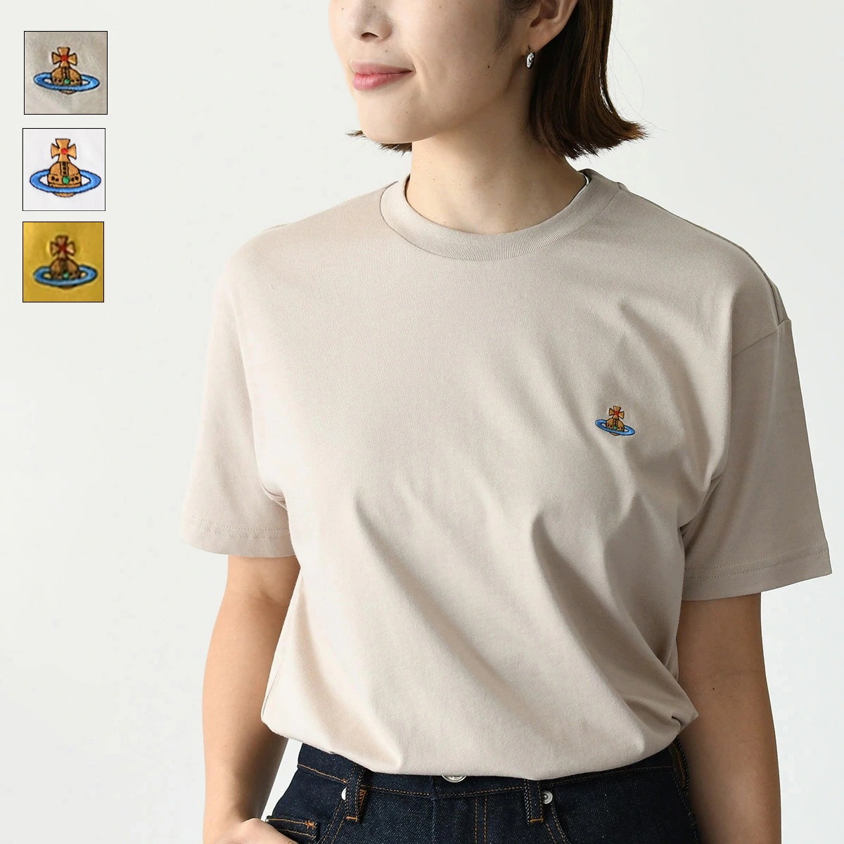 Vivienne Westwood ヴィヴィアンウエストウッド トップス ORB CLASSIC Tシャツ 3G010013 J001M レディース ホワイト 半袖 春夏 人気