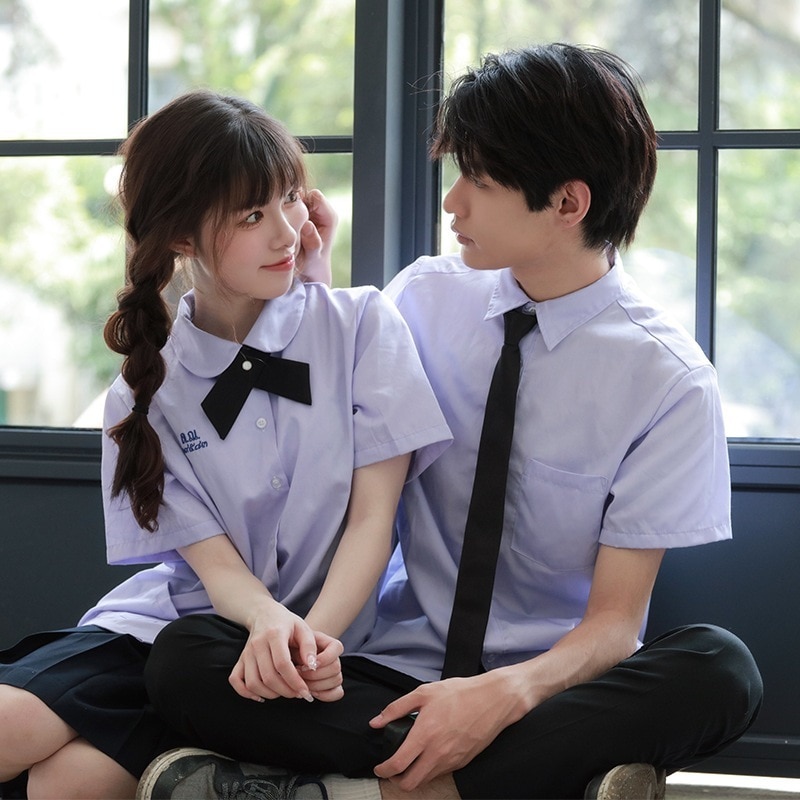 【1つ買うと10つ無料】ユニフォームjkナノファーストラブ学生フルシャツガールズキャンパススタイルサマーファッション