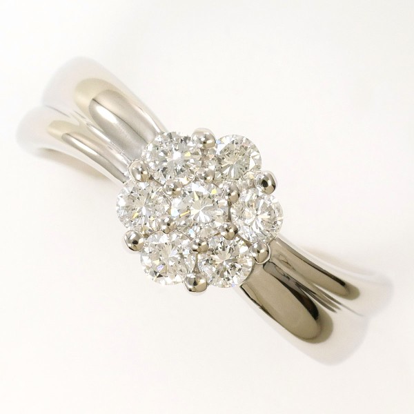 PT900 プラチナ リング 指輪 11号 ダイヤ 0.45 総重量約4.4g ジュエリー 中古