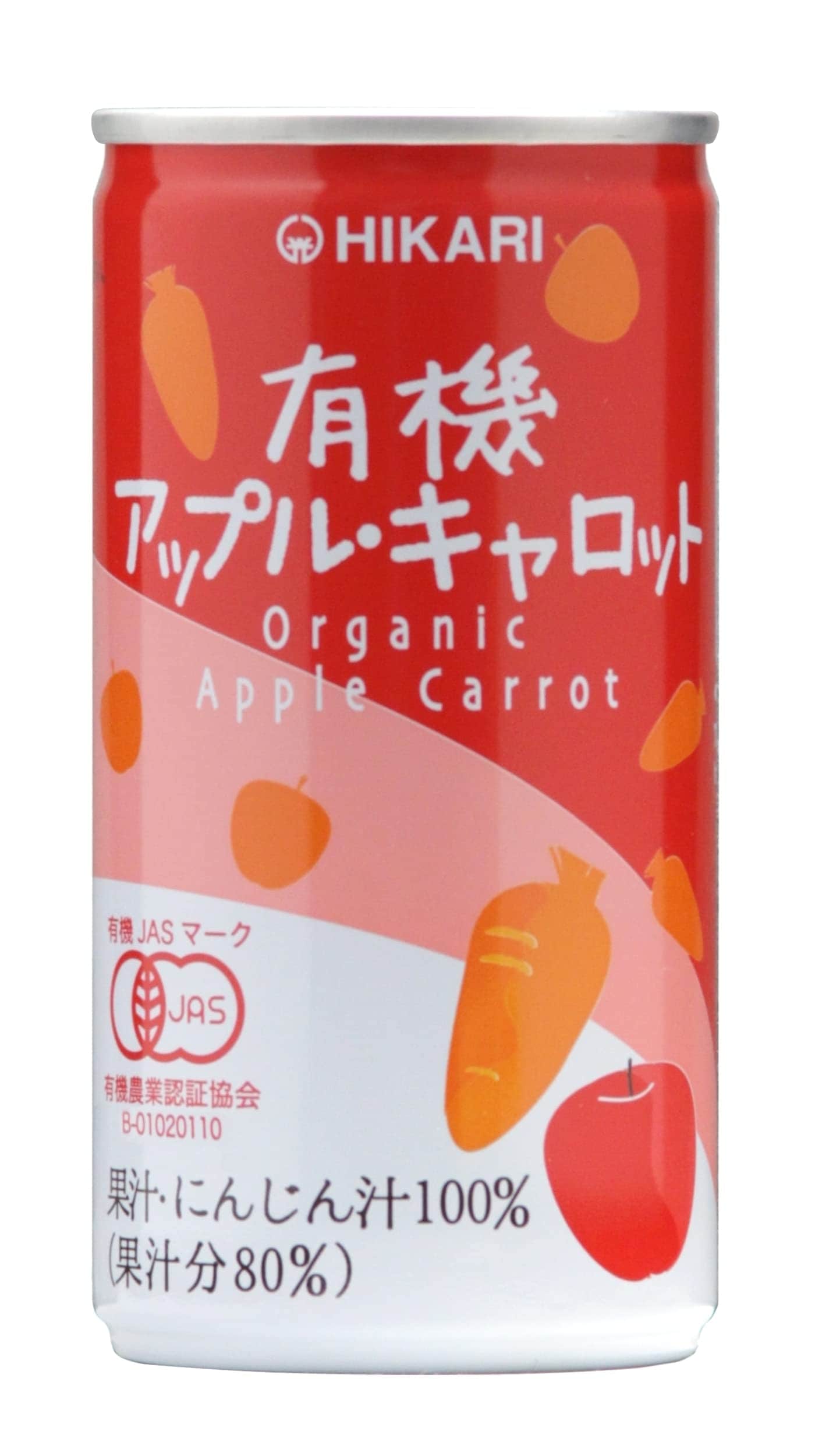 Qoo10最安値挑戦 光食品 有機アップル・キャロット ジュース 190g×30本