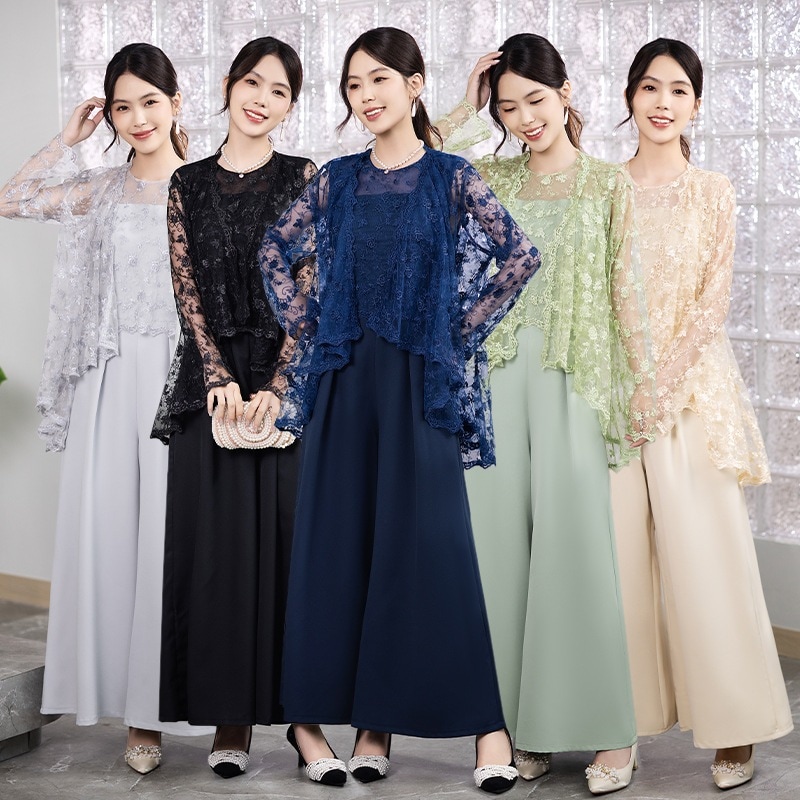 ドレス 2025 パーティー ウェディング フォーマル イブニングドレス ワンピース パンツ 2点セット レース 優雅 エレガント 痩せる 韓国風 結婚式 前撮り 二次会 お呼ばれ 卒業式 通勤 花嫁 5,977円