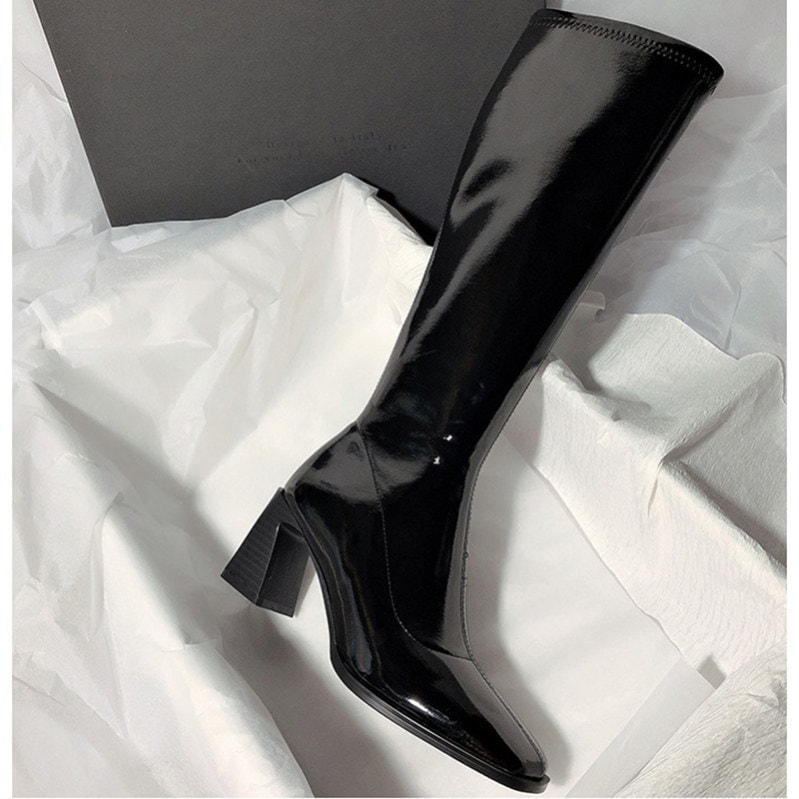 ブーツ レディース ロングブーツ ジョッキーブーツ 美脚 秋 冬 長ブーツ サイドジップ 長靴 カジュアル ハイヒール 身長up 太ヒール セクシー ファッション 通勤 デート パーティ イベント 大 8,323円