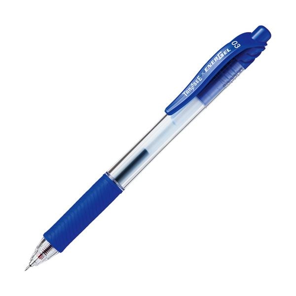 (まとめ) TANOSEE ノック式ゲルインクボールペン ニードルタイプ 0.3mm 青 1本 (×300セット)