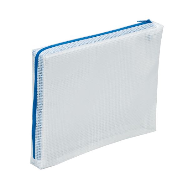 (まとめ) マグエックス メッシュケース マチあり A5 青 MMCL-A5 1枚 (×30セット)