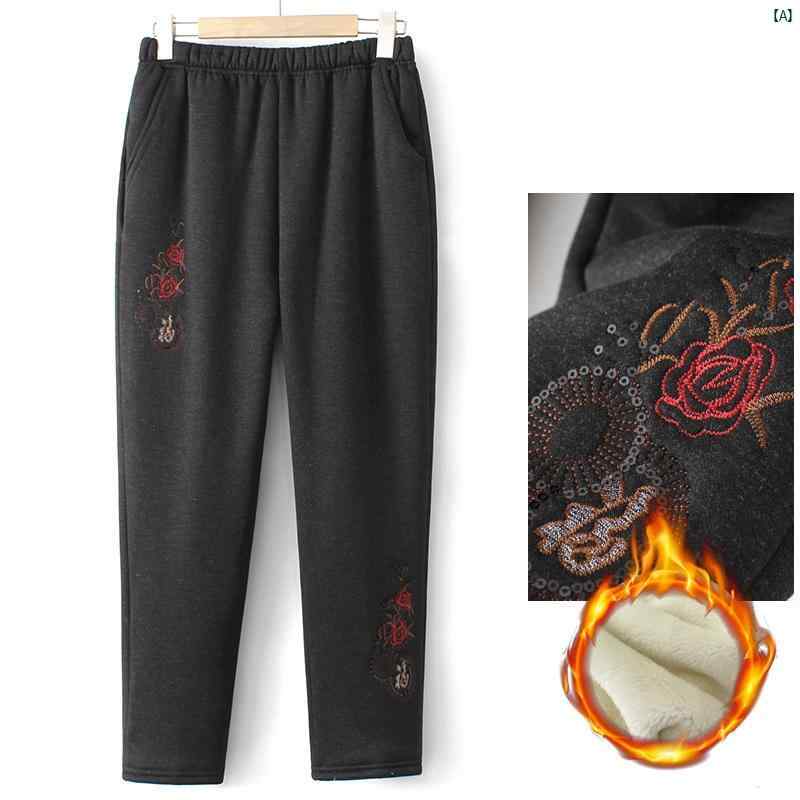 レディース ファッション おしゃれ 春夏 秋　冬 大人 上品 高級 マダム プレゼント 敬老日　おばあちゃん 冬 厚手 ベルベット パンツ 暖かい コットンパンツ ハイウエスト ストレート パンツ 6,730円