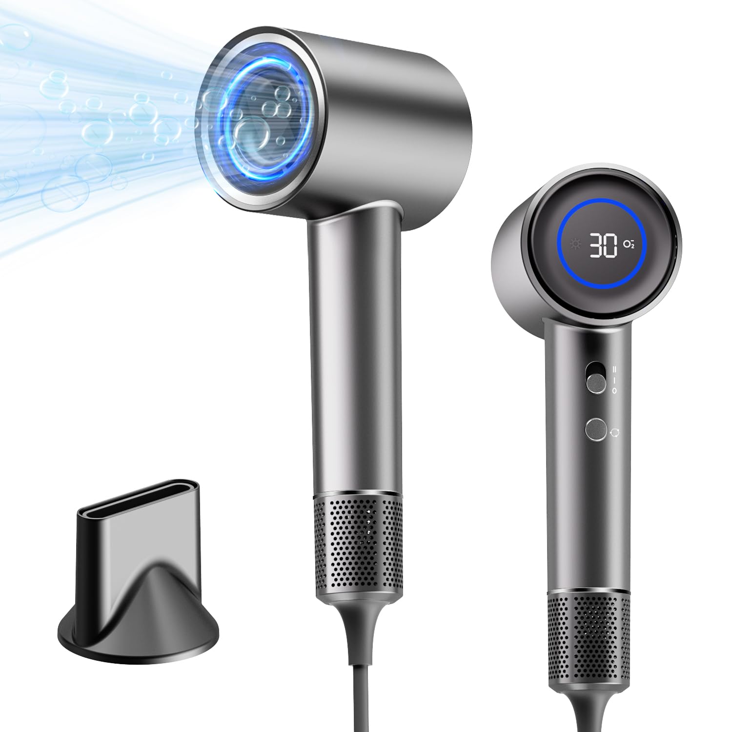 【新設計・3億高濃度マイナスイオン】 ドライヤー 超大風量 速乾 ヘアドライヤー ブラシレスDCモーター 温冷風自動切替 美髪 ヘアケア 8通りの風をカスタマイズ可 NTC温度制御システム 過熱防止