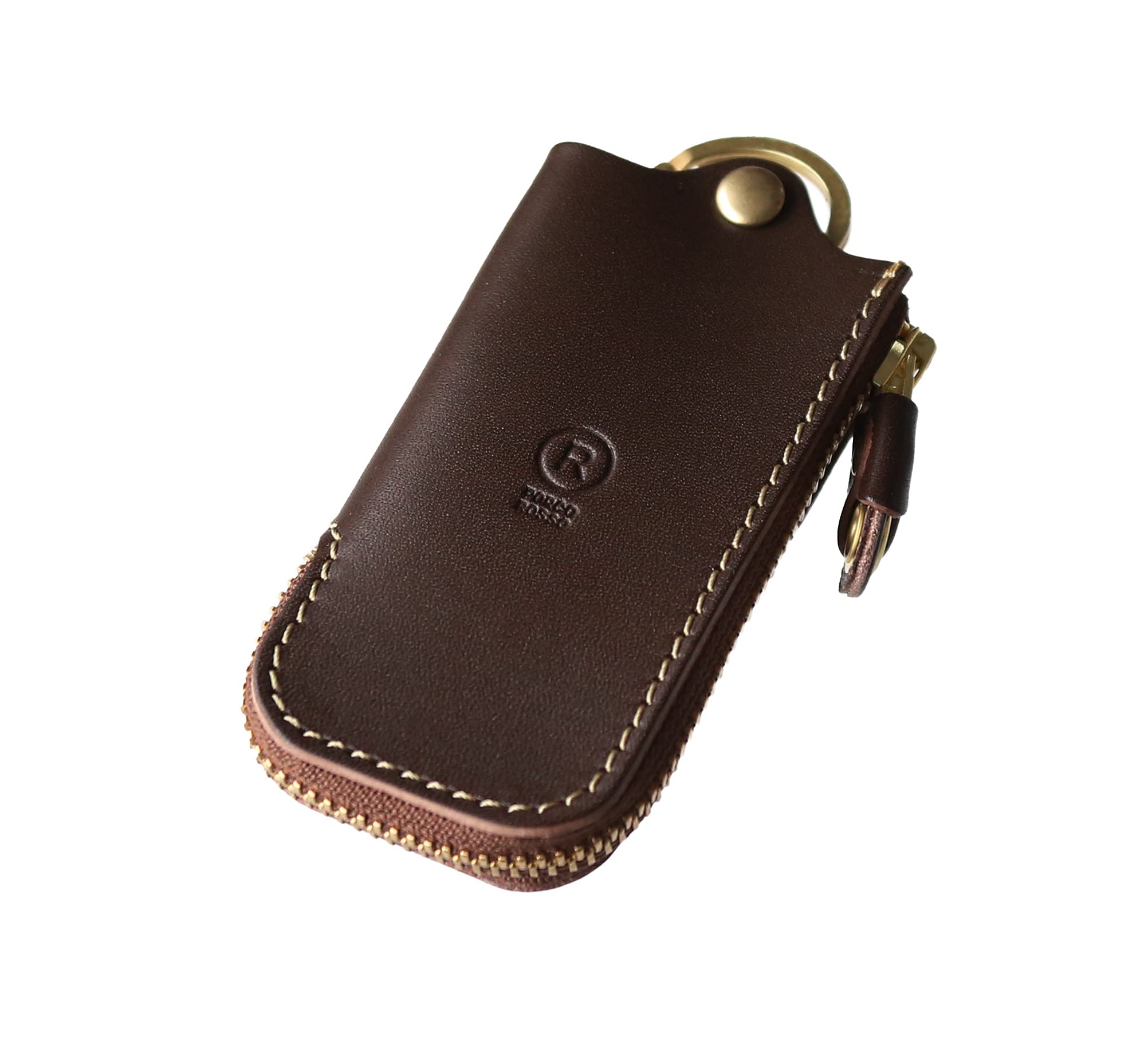 [ポルコロッソ] キーケース スマートキーケース メンズ レディース 本革 栃木レザー スマートキー キー キーホルダー 革 ファスナー ブランド 日本製 チョコ [sokunou] 8,477円