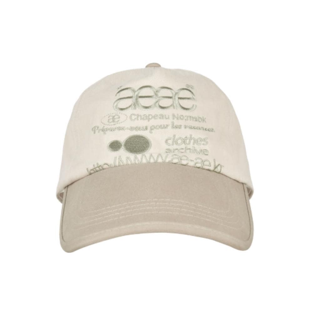 AEAE WEB LOGO 5 PANNEL BALL CAP KHAKI A231UAA02KH