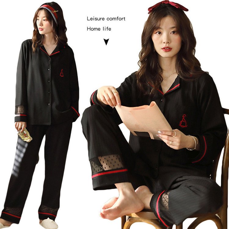 レディース パジャマ 春秋 綿 長袖パジャマ 前開き かわいい ルームウェア セットアップ 部屋着