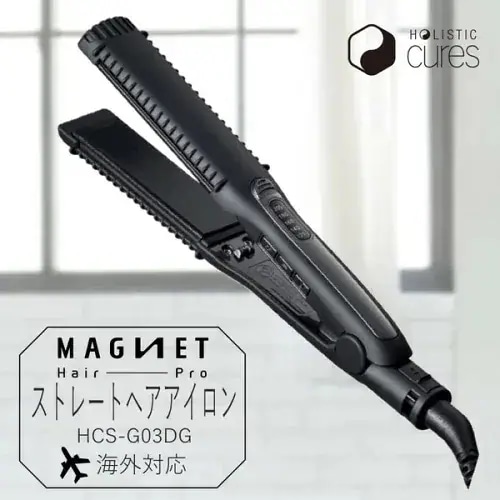 ストレートアイロン マグネットヘアプロ クレイツ ホリスティックキュア アイロン コテ 艶 ツヤ 美髪 美容師 ウェーブアイロン スタイリング 海外対応 HCS-G03DG