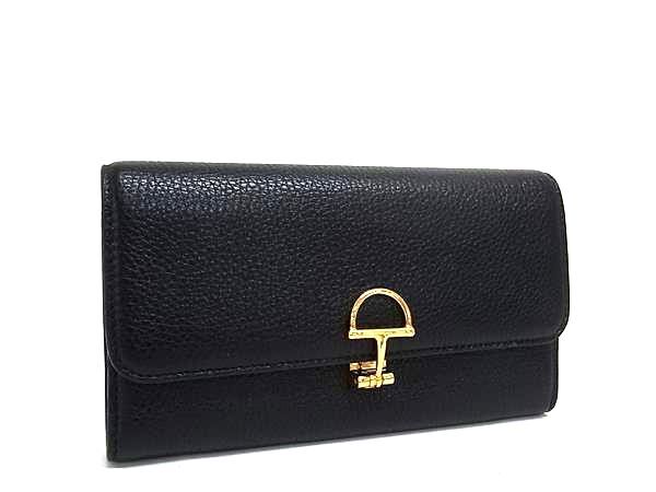財布 ソフトビット コンチネンタルウォレット レザー 828147 二つ折り 長財布 ゴールド金具 ブラック ロングウォレット サイフ 長サイフ 小銭入れ ユニセックス 人気【本物保証】