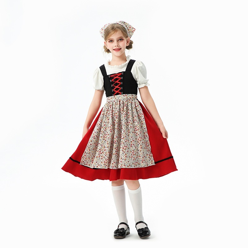 バイエルンの子供服ヨーロッパの田園風の女の子向け農場の邸宅ドイツのミュンヘンのオクトーバーフェストのメイド服 4,956円