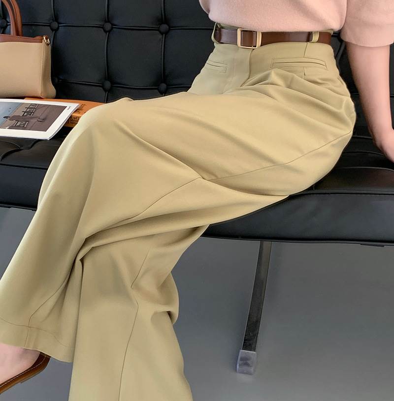 ボトムス ズボン ストレート 大きめ ハイウエスト 個性的 レディース ベージュ 赤 カジュアル かわいい きれいめ シンプル 上品 おしゃれ かっこいい こなれ感 ラフ キュート ガーリー ルーズ