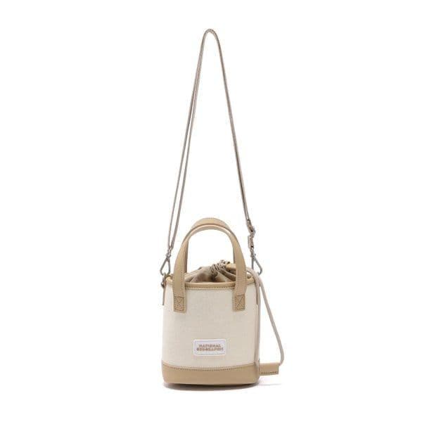 N224ACR610 フェルトシリンダーミニクロスバッグ IVORY