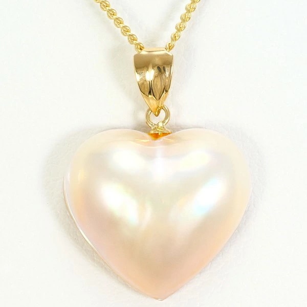 K18 18金 YG イエローゴールド ネックレス シェル 約39cm ジュエリー 中古