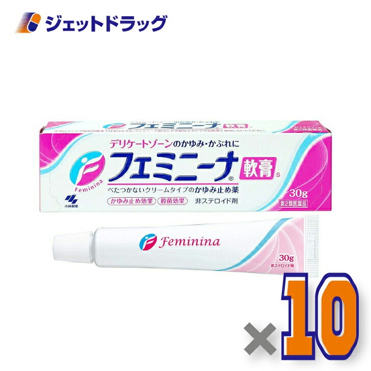 【第2類医薬品】フェミニーナ軟膏S 30g ×10個 セルフメディケーション税制対象