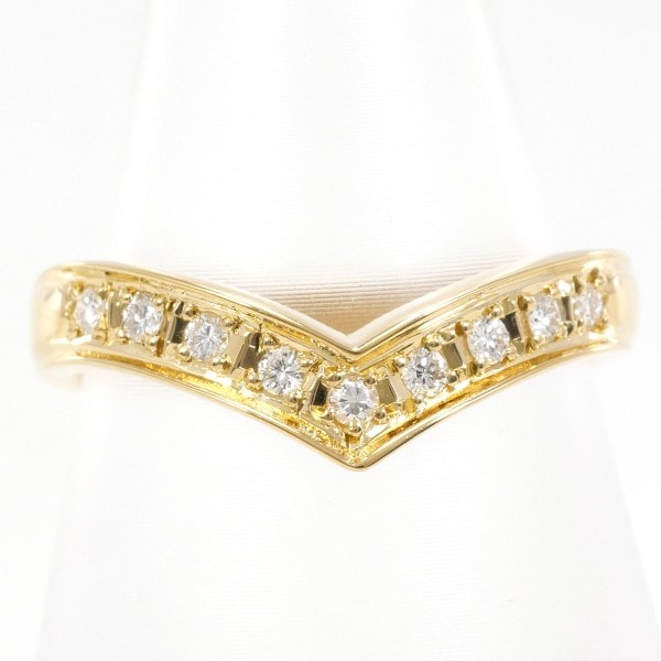 K18 18金 YG イエローゴールド リング 指輪 12号 ダイヤ ジュエリー 中古 59,850円