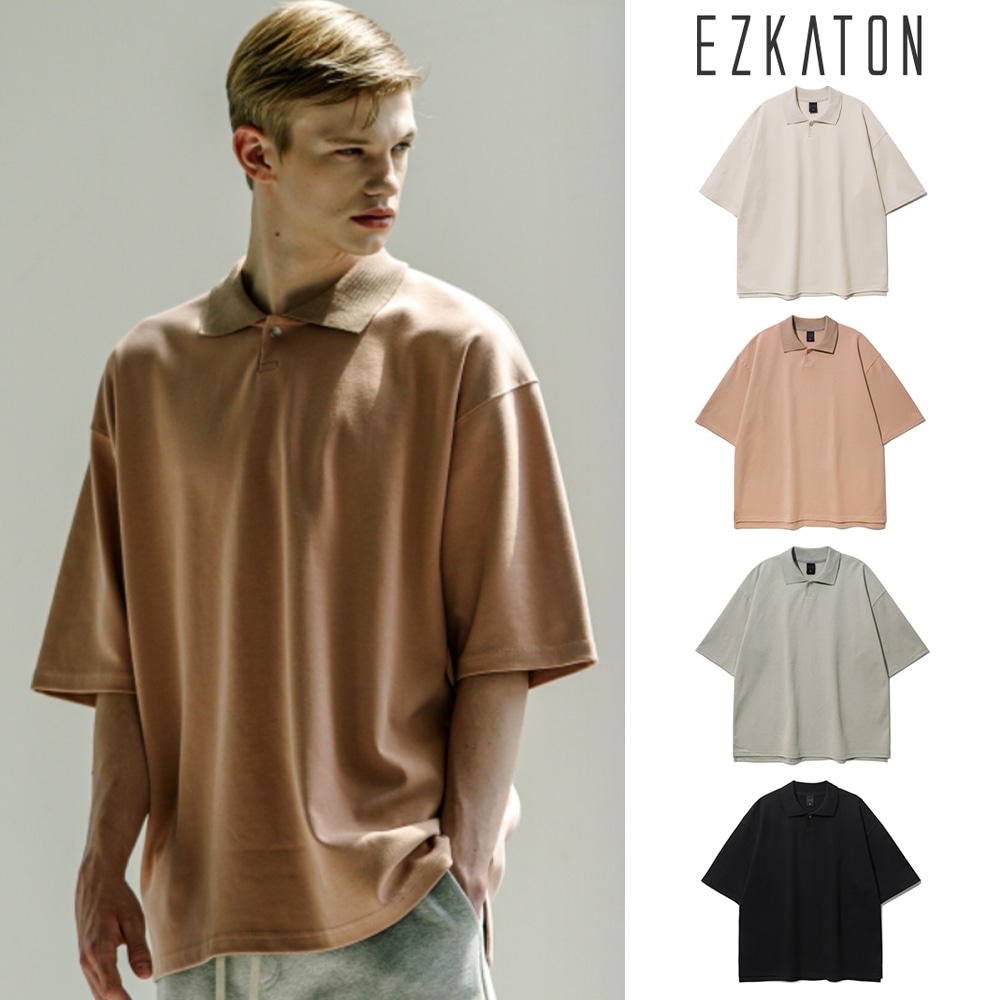 [EZKATON] One buttoncollar short shirts 4,959円