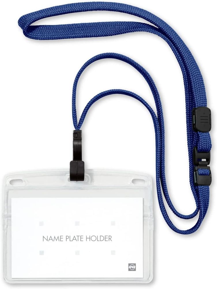 （まとめ買い）オープン工業 吊り下げ名札 ソフトヨコ名刺 フック式 10枚 青 NL-22-BU [x3]