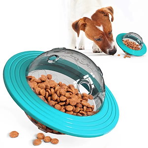 ペットおもちゃ用品犬の空飛ぶ円盤の食漏れボールの憂さ晴らしの神器益智スローフード器2 in 1
