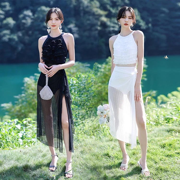 水着 レディース カバー シフォン パレオ付き 体型カバー水着 ミセス ママ水着 30代 20代 40代 50代 オトナ女子 大きいサイズ オールインワン 無地 かわいい バックシャン おしゃれ 6,725円