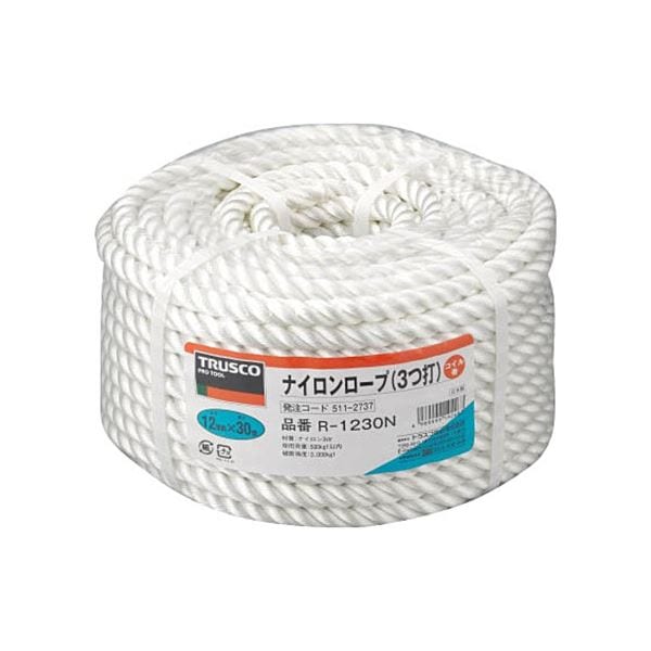 ナイロンロープ 12mmx30m コイル巻 R-1230N 1巻