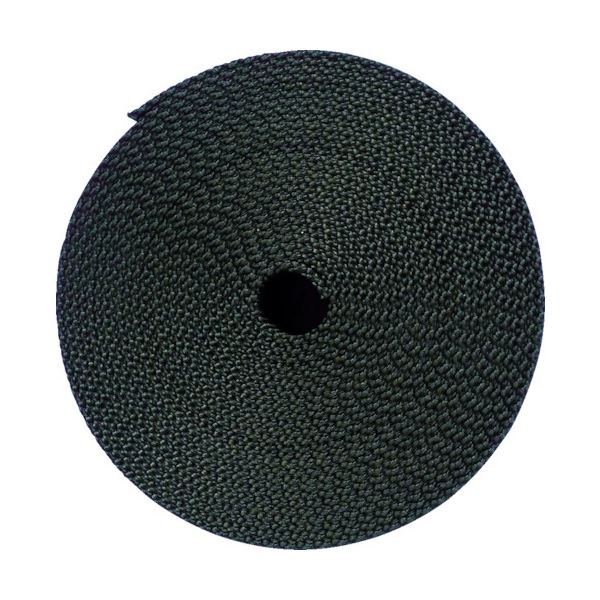 （まとめ）ナイロン平ベル 1.6tx30mmx5m 黒 TNB305-BK 1巻 [x5セット]